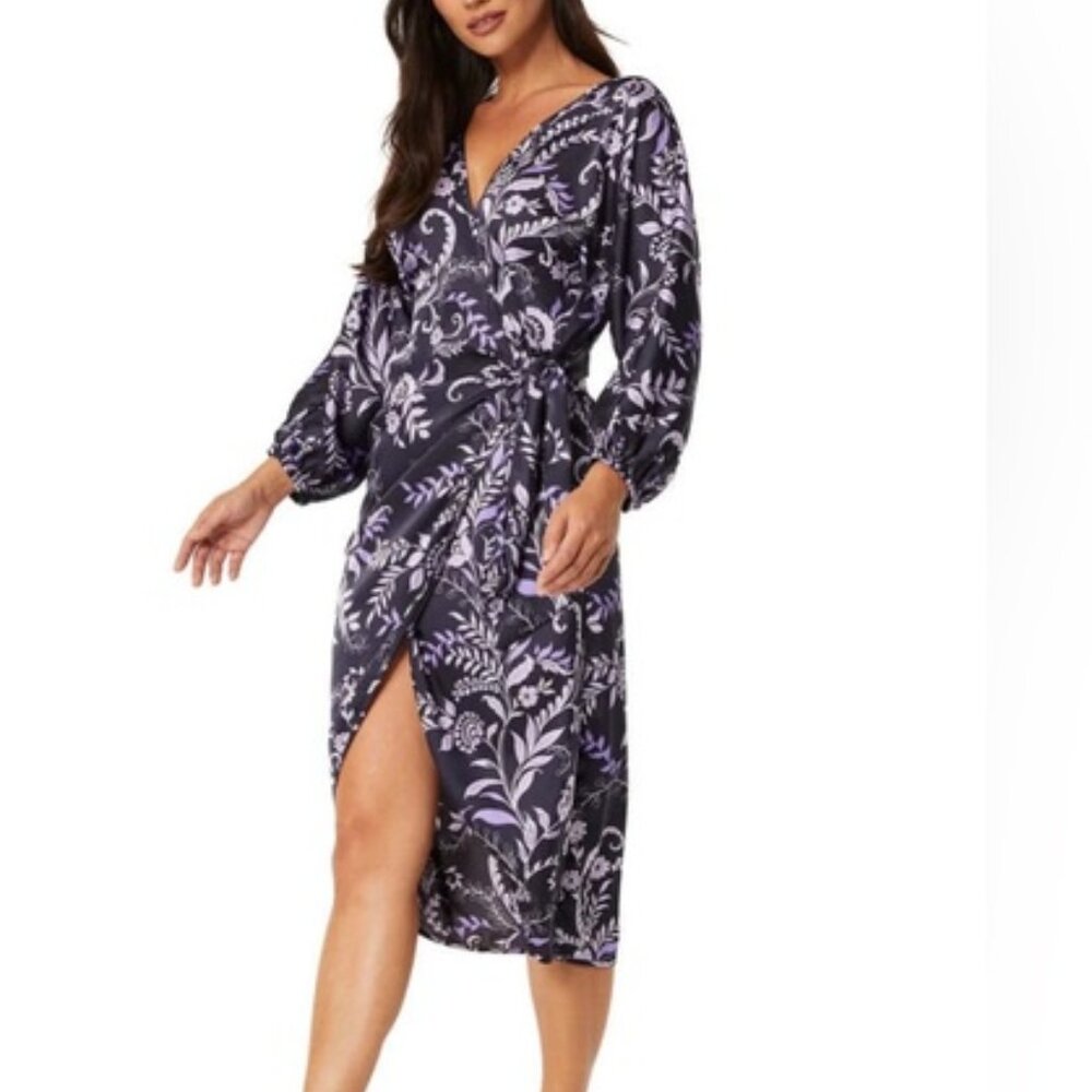 Misa Los Angeles Sylvia Wrap Dress XSMALL